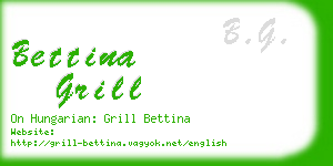 bettina grill business card